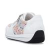 Rieker Laced Trainer With Side Zip - White Combi